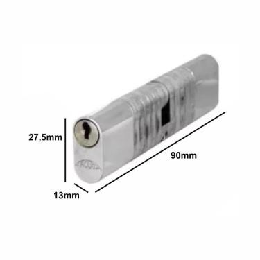 Imagem de Cilindro Miolo Para Fechadura Arouca Longo 90Mm Cromado 2010