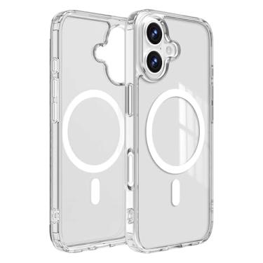Imagem de AMILIFECASES Capa magnética para iPhone 17, compatível com MagSafe [antiamarelamento] capa protetora fina para iPhone 17, transparente