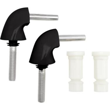 Imagem de Bemis HK84 047 Kit de dobradiça/ferragens para assento de vaso sanitário, preto
