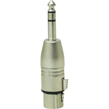 Imagem de Adaptador Xlr 3 Pin Femea X P10 Macho Stereo Nickel Pct C/1