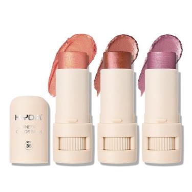 Imagem de Bálsamo de cor mineral KYDA com SPF 35 para lábios e bochechas, pacote