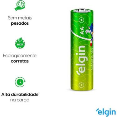 Imagem de Pilha Alcalina AA Elgin Blister c/ 4 Unidades