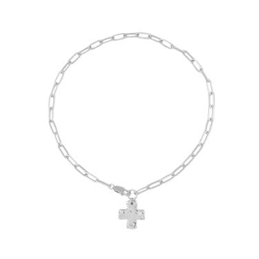 Imagem de Colar de cruz dourada para mulheres, pingente de crucifixo delicado, colar de corrente grossa com clipe de papel, gargantilha, colares religiosos, acessórios para presentes, Large, Liga de aço, Sem