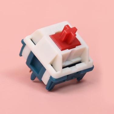 Imagem de Arctic-Fox Interruptores silenciosos, 35 peças, interruptores de teclado para POM/Nylon Construção MX, interruptor cremoso para teclado mecânico linear 5 pinos elegante HC