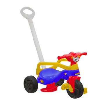 Imagem de Triciclo Infantil Completo 3 Rodas com Empurrador Pedal Bebê Criança P
