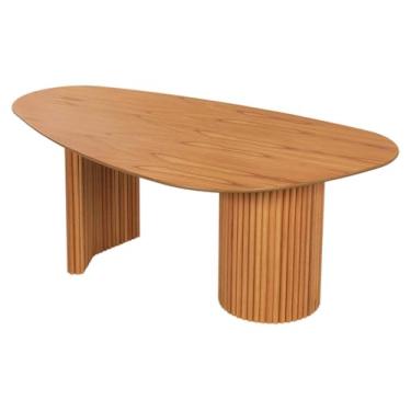 Imagem de Mesa de Jantar 6 Lugares de Madeira – Design Orgânico e Moderno - Meu Móvel de Madeira