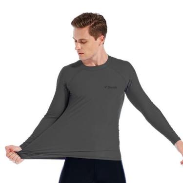 Imagem de Camisa Segunda Pele Proteção Solar UV 50 Masculino - Decole, Cinza, XG