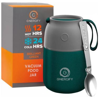 Imagem de Frasco Térmico Portátil para Alimentos 500mL em Aço Inoxidável com Vedação e a Prova de...