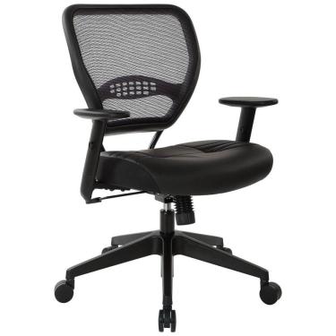 Imagem de Cadeira de Escritório Ergonômica Giratória com Suporte Lombar e Altura Ajustáveis, SPACE SEATING 5700E, Preto