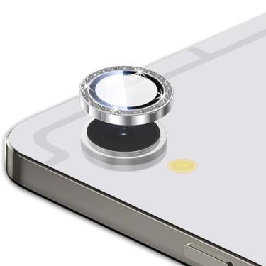 Imagem de Luchantle 2 conjuntos compatíveis com Galaxy Tab S11 Ultra 5G, protetor de tela de vidro temperado 9H, acessórios de decoração de anel de metal (prata)