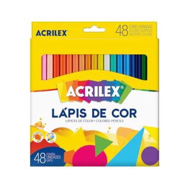 Imagem de Lápis de Cor, Acrilex, Sextavado, 48 Cores