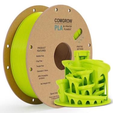 Imagem de Filamento de impressora 3D Comgrow PLA 1,75 mm 1 kg verde limão