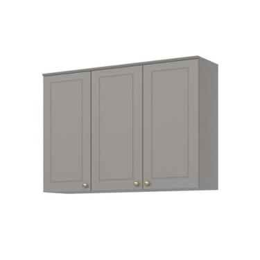 Imagem de Aéreo 03 Portas 120 cm Americana Cinza - Henn