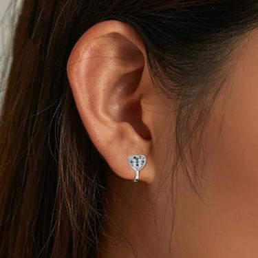 Imagem de Brincos de pressão femininos fofos de borboleta flor pérola CZ coração estrela clipe brincos multicoloridos brincos falsos não perfurados, standard, Cobre, Sem pedra preciosa