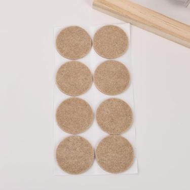 Imagem de 8 peças de almofadas de feltro para móveis, proteja seu piso de madeira e laminado, bege, redondo, 3,8 cm