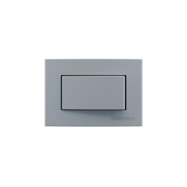 Imagem de Placa Para Móveis 65x45 Com Interruptor Paralelo Margirius Sleek Colors 10a Cinza Cinza