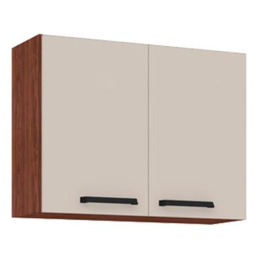 Imagem de Armário Aéreo Cozinha 2 Portas Ametista Kits Paraná Nogueira Off White