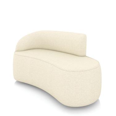 Imagem de Sofá 2 Lugares Orgânico 140 Cm Morgan Linho Bege D03 - D'rossi