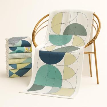 Imagem de Kit 03 Toalhas Banho Praia Estampada Aveludada Microfibra Seca Mais