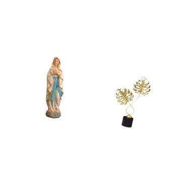 Imagem de Fenteer Escultura Decorativa Colecionável de Resina com a Imagem Da Virgem Maria Lutero, a Dama de Ferro, Representando Jesus em Forma de Folha Abençoada, Ide