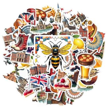 Imagem de 50 peças de adesivos de arquitetura de viagem, cultura alimentar, natureza, natureza, decalques de alimentos, adesivos ilustrativos de papelaria para telefone faça você mesmo, guitarra, notebook, mala