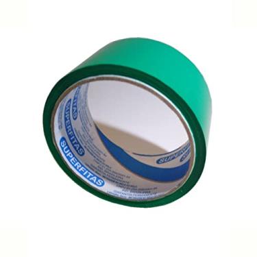 Imagem de Fita Adesiva Escolar Verde 40 M X 45 Mm Tipo Durex Embalagem Decoração