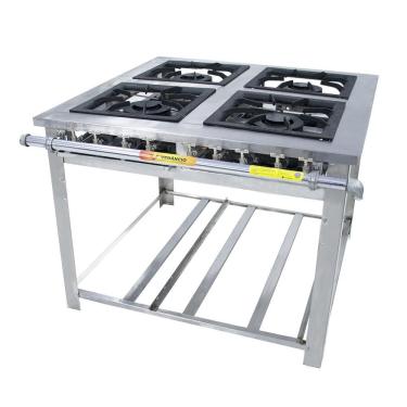 Imagem de Fogão a Gás Natural Maxi Inox Baixa Pressão 4 Queimadores Venâncio MI4D4