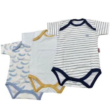 Imagem de Kit Body Bebê 3 Peças Menina e Menino 100% Algodão Batistela Baby - So