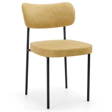 Imagem de Cadeira Decorativa Estofada Para Sala De Jantar Melina L02 Couríssimo Casco Fendi - Lyam Decor