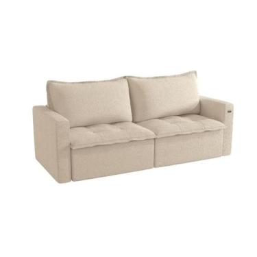 Imagem de Estofado Trevo S210-2-A065 Kappesberg 2,36 Metros Linho Mesclado Areia