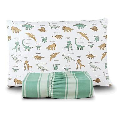 Imagem de Jogo De Lençol Joy Kids Solteiro 2 Peças Micropercal 200 Fios Infantil - Dino World - 100% Poliéster