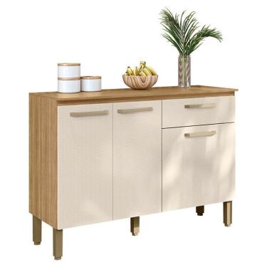 Imagem de Balcão De Cozinha Versalhes Plus Freijó Soft - Kits Paraná