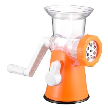 Imagem de Genérico Moedor Manual de Café e Carne, Plástico ABS Laranja, Multifuncional com Manivela, 20x7.5x20 cm, Acionamento Manual, Uso Doméstico