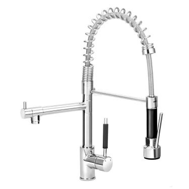 Imagem de Torneira Cozinha Gourmet Monocomando Alta Spray Cromado 75Cm