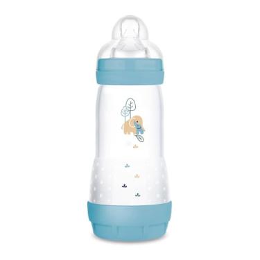 Imagem de MAM Baby 1 Mamadeira Easy Start 320ml Anticólica e Menos Bolhas de Ar, para Crianças 4+ Meses Autoesterilizável e com Bico de Silicone Skinsoft, Azul