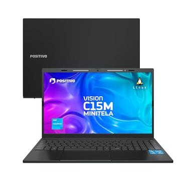 Imagem de Notebook Positivo Vision C15M Intel Celeron N4500 Linux 8GB RAM 256GB eMMC Tela 15" Full HD IPS Antirreflexo – com Minitela - Cinza
