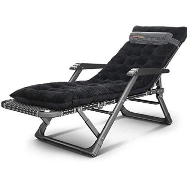 Imagem de Espreguiçadeiras de jardim, espreguiçadeiras dobráveis com gravidade zero, reclinável dobrável, espreguiçadeiras com almofada extra grossa, espreguiçadeiras acolchoadas de praia, pátio, jardim