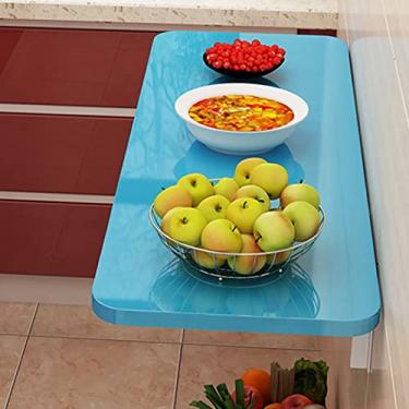 Imagem de Mesas de folha suspensa, mesa dobrável montada na parede, mesa flutuante dobrável para economizar espaço, mesa dobrável flutuante, mesa flutuante montada na parede para mesa de lavanderia de pequenos