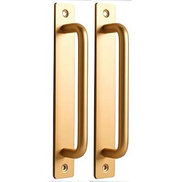 Imagem de Puxador de porta de vidro de aço inoxidável, 2 peças, puxador de porta de celeiro, montagem lateral, puxador de porta deslizante, liga de alumínio, interior de armário, puxador de portão, puxadores de