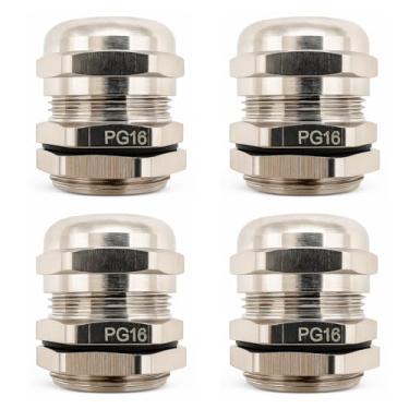 Imagem de Gebildet Prensa-cabos de metal PG16, plástico impermeável ajustável 8,5-14 mm IP68 junta de prensa de cabo com juntas de borracha, conector de fio M22*1,5, protetor de fio