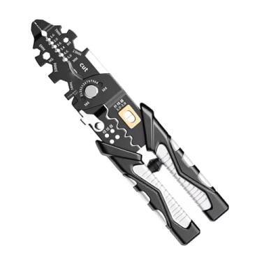 Imagem de Alicate de crimpagem multifuncional 25 em 1, alicate de descascamento elétrico, aço carbono, crimpador, cabo, alicate de divisão de fios, alicate de corte