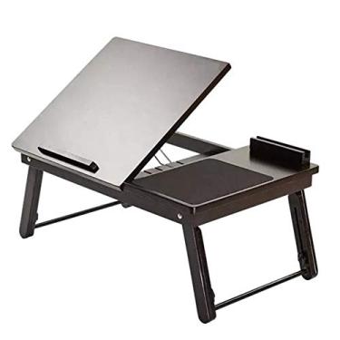 Imagem de Suporte para laptop, bandeja de cama portátil para laptop, mesa dobrável, você pode ler no sofá durante o café da manhã
