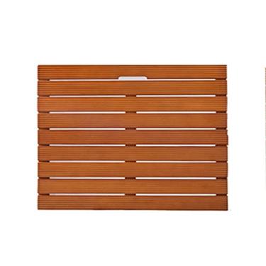 Imagem de Tapetes de chão de casa de banho tapete antiderrapante exterior acessórios de sauna uso para cozinha quarto casa de banho tapete de banho de madeira personalizável (cor: Vernizes Cor clara Tamanho: 60