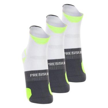 Imagem de Kit com 3 Pares de Meias Performance Running Lupo 15424-001, Branco, 3