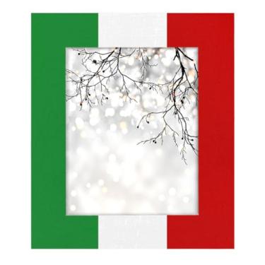 Imagem de Porta-retrato 8 × 10, bandeira mexicana, étnica, feita de madeira maciça, 20 x 25 cm, moldura para exibição de mesa e montagem na parede, para decoração de casa e ideias de presentes para a família