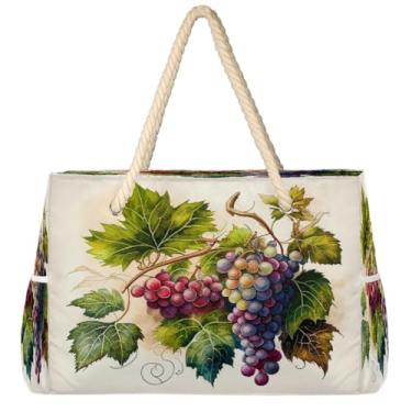 Imagem de hongjinglin Bolsa de praia grande leve dobrável roxa unicórnio linda bolsa de ombro para piscina, Cor 18, Large