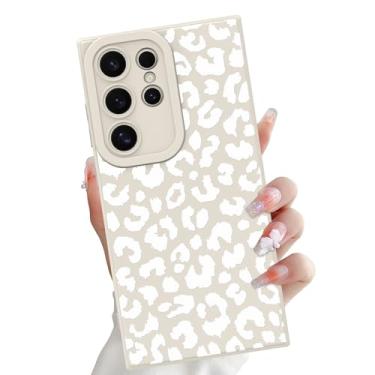 Imagem de OOK Capa compatível com Samsung Galaxy S24 Ultra, estampa fofa de leopardo, de silicone branco, guepardo, proteção de câmera de TPU, macia, fina, à prova de choque, para mulheres e meninas - leopardo