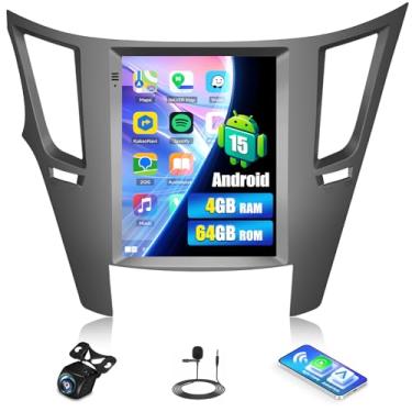 Imagem de UNITOPSCI Rádio estéreo automotivo Android 4G + 64G para Subaru Outback Legacy 2010-2014 CarPlay Android Auto, tela sensível ao toque de 9,7 polegadas, navegação GPS DSP 32EQ BT 5.0 FM/RDS Mirror Link