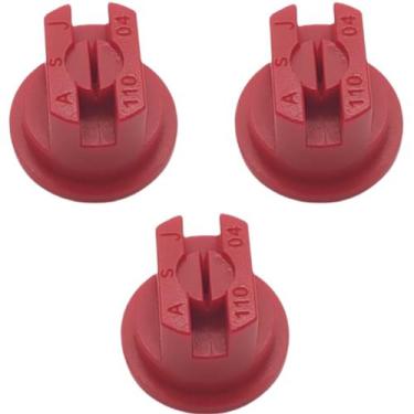 Imagem de Kit 3 Bicos Leque Pulverizadores Agrícola Vermelho Guarany, VERMELHO