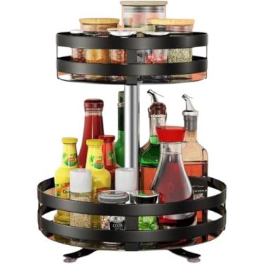 Imagem de Organizador Multiuso Giratório 360 Graus, Bandeja Rotativa para Cozinha, Banheiro, Cosmésticos, Despensa e Escritório | Prático, Compacto e Versátil